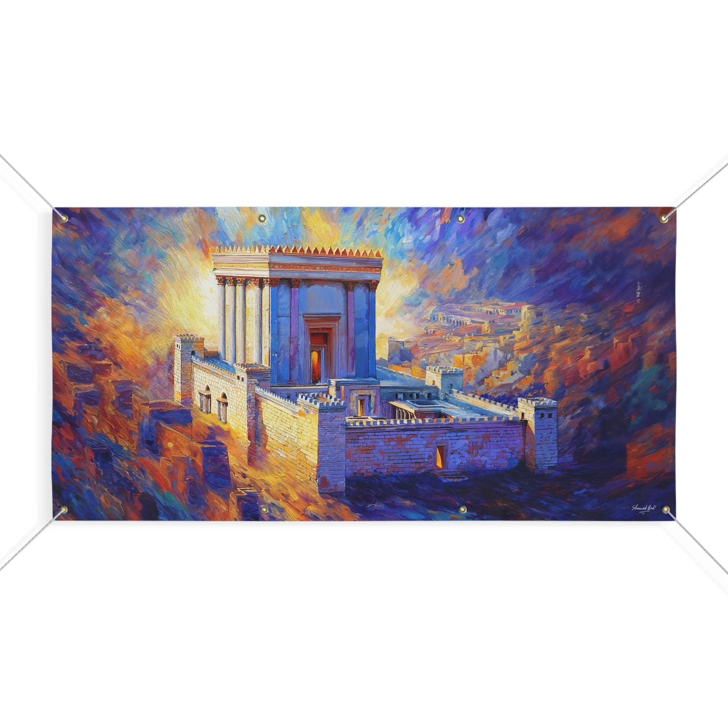 Beis Hamikdash Sukkah Banner