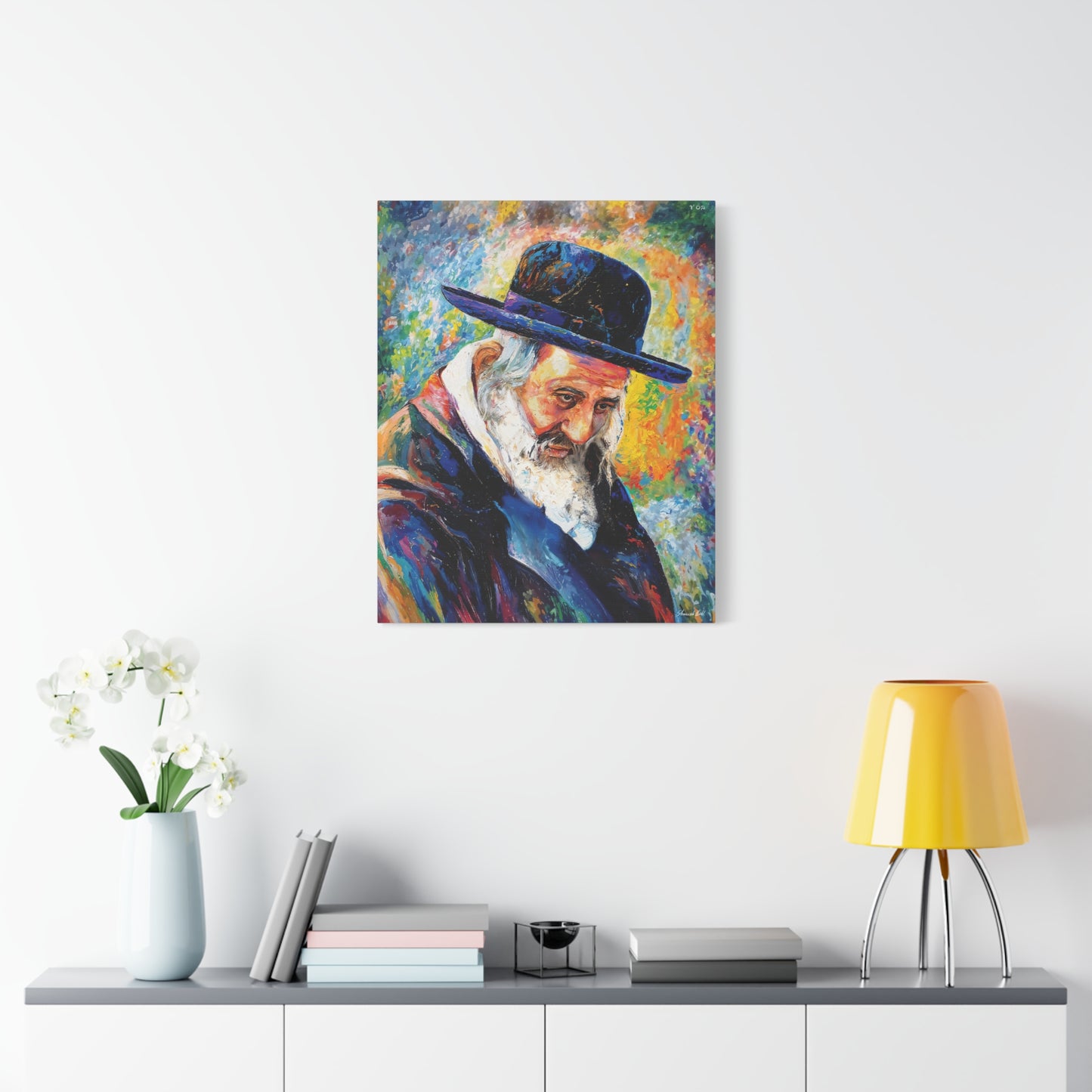 Reb Shayele of Kerestir Canvas Print - Yeshayah Steiner Kerestire - Reb Shaye Ben Reb Moishe Judaica, Wall Decor 18 × 24