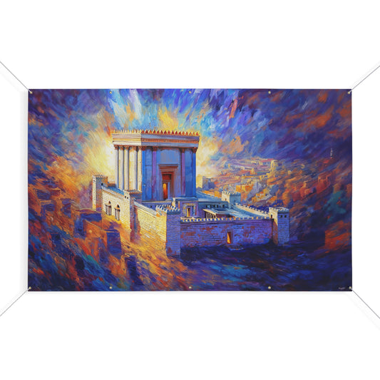 Beis Hamikdash Sukkah Banner