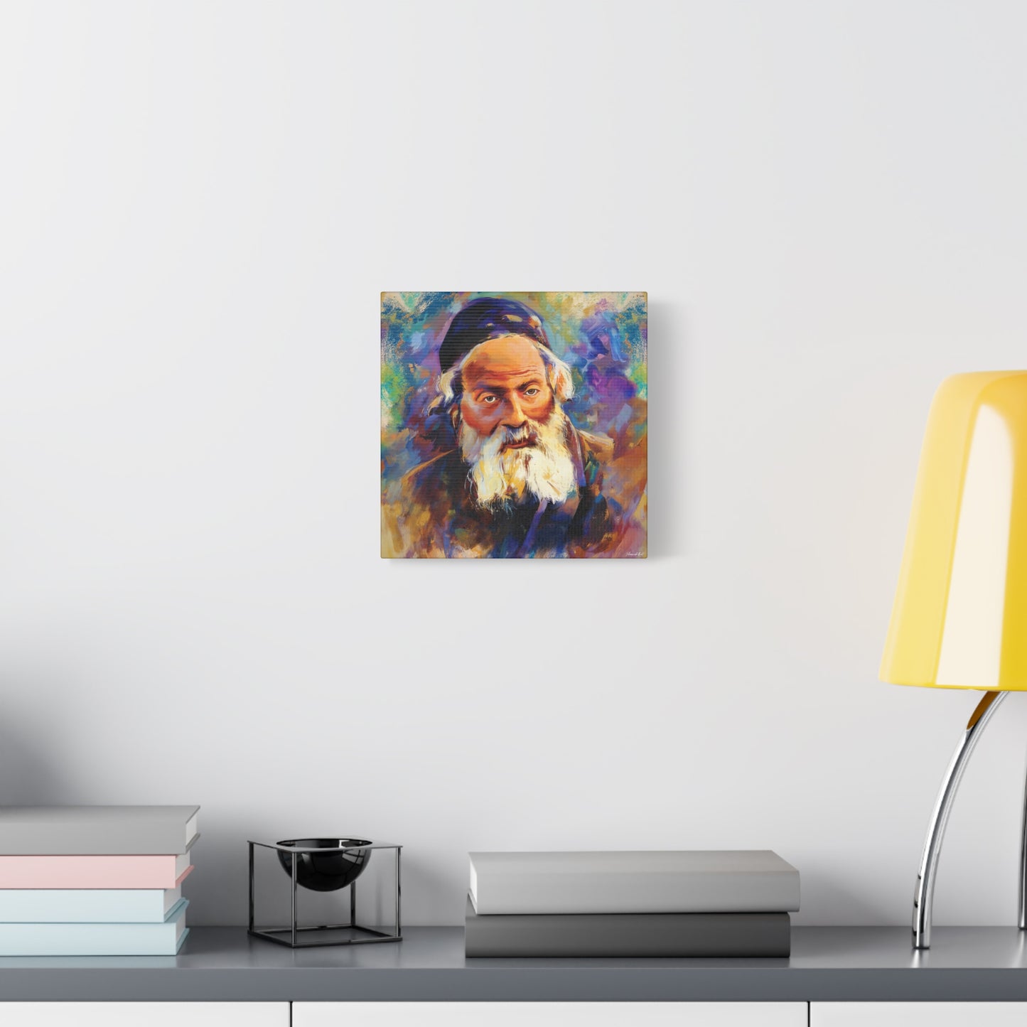 Chofetz Chaim Colorful Painting by Shmueli Bell, Gedolim picture, Jewish art, Chafetz Chaim Art Cavas Print
