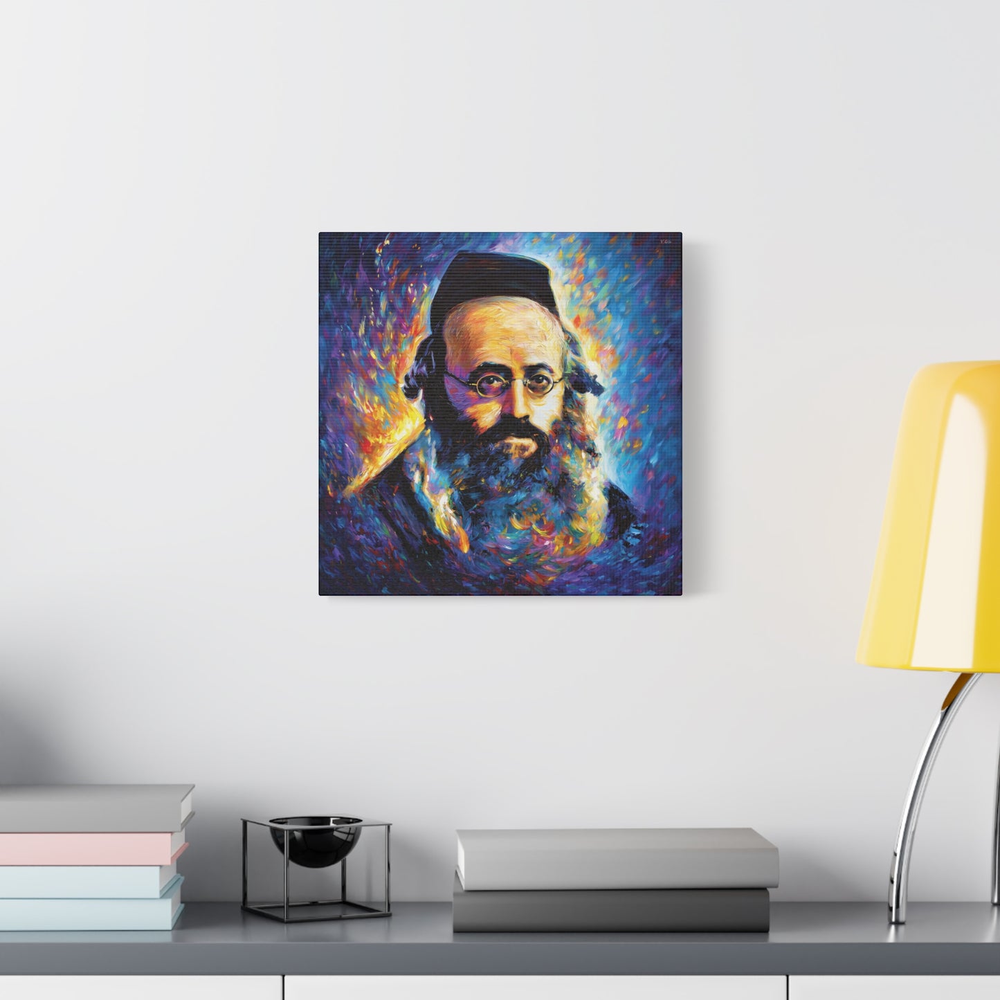 Aish Kodesh, The Piaseczna Rebbe Canvas Art, Rabbi Kalonymus Kalman Shapira, Jewish Wall Art