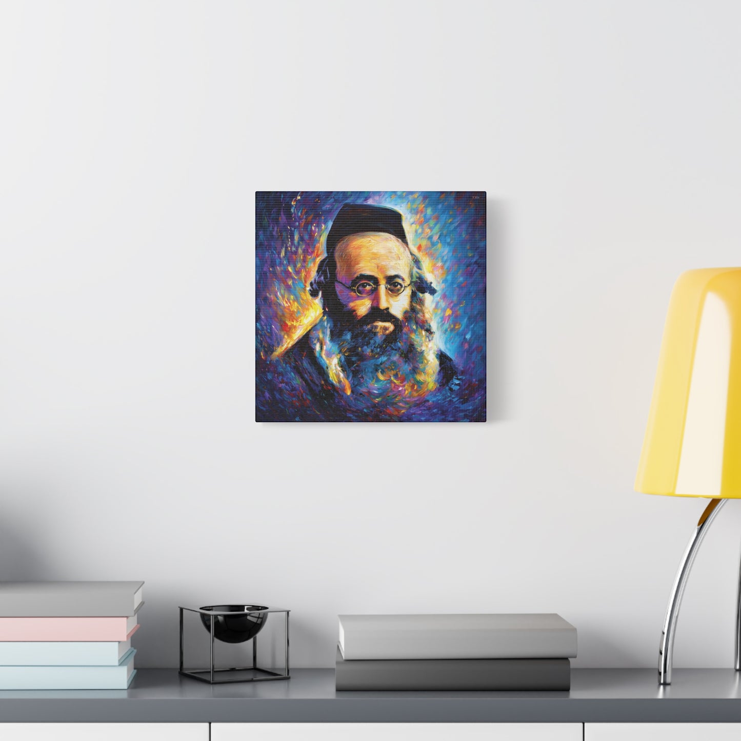 Aish Kodesh, The Piaseczna Rebbe Canvas Art, Rabbi Kalonymus Kalman Shapira, Jewish Wall Art
