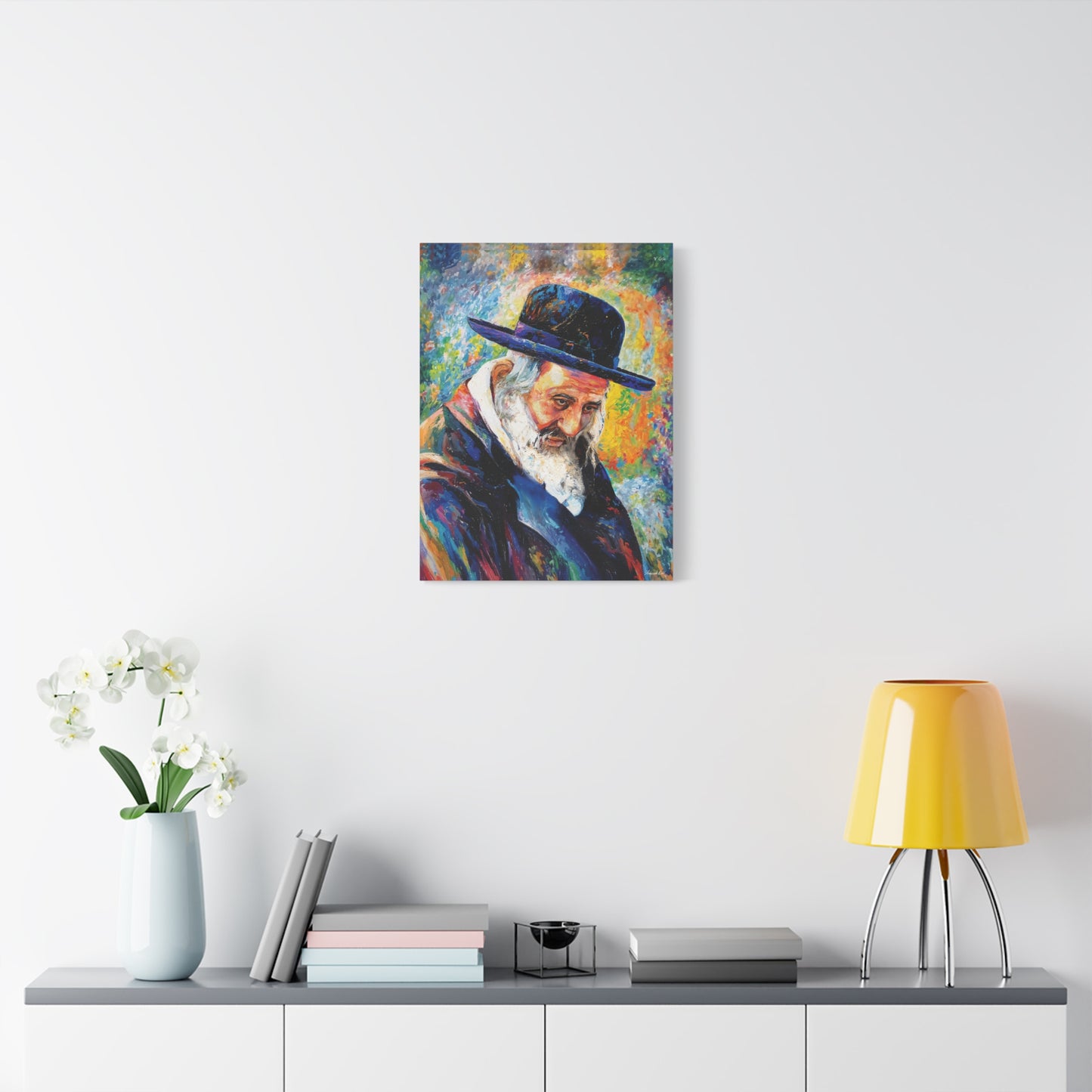Reb Shayele of Kerestir Canvas Print - Yeshayah Steiner Kerestire - Reb Shaye Ben Reb Moishe Judaica, Wall Decor 18 × 24