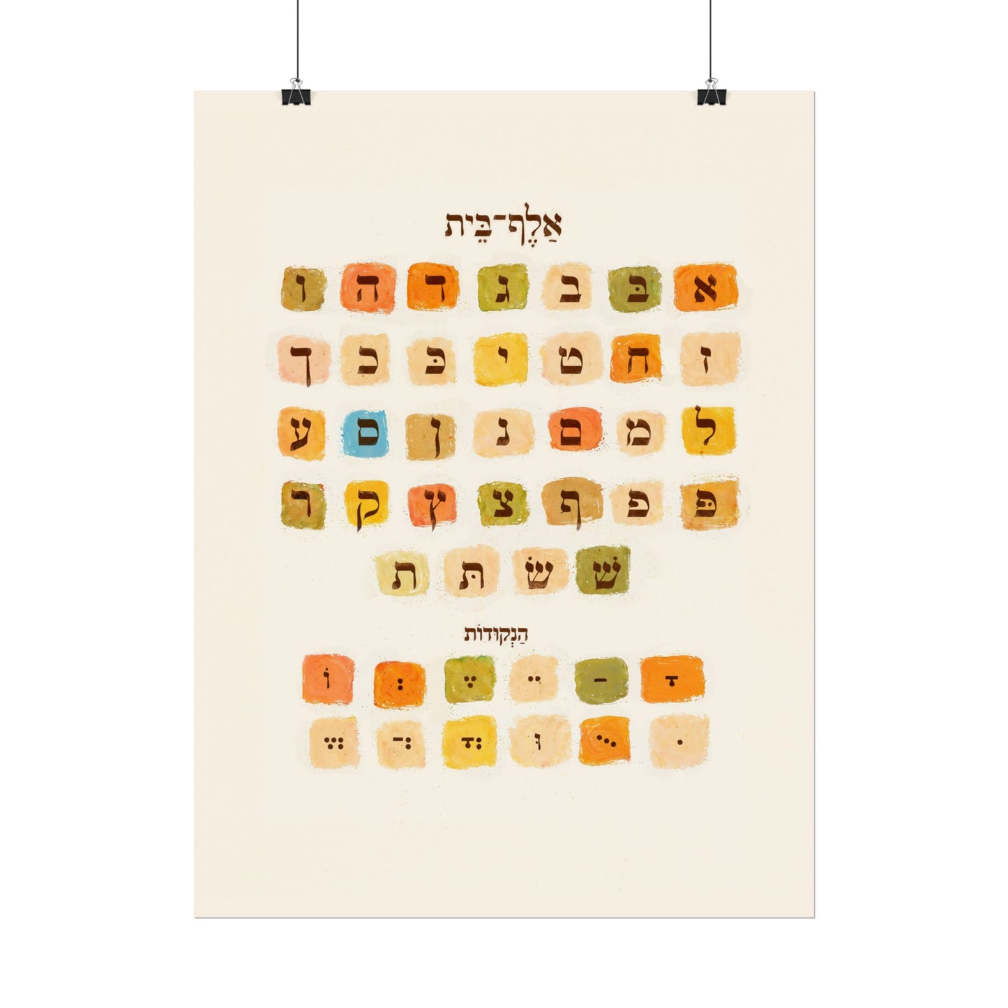 Alef Bet Jewish Kids Room Print | Hebrew Letters