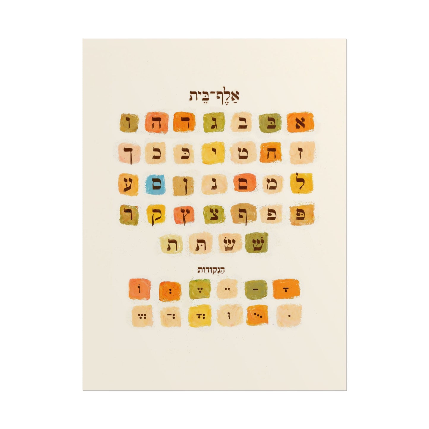 Alef Bet Jewish Kids Room Print | Hebrew Letters