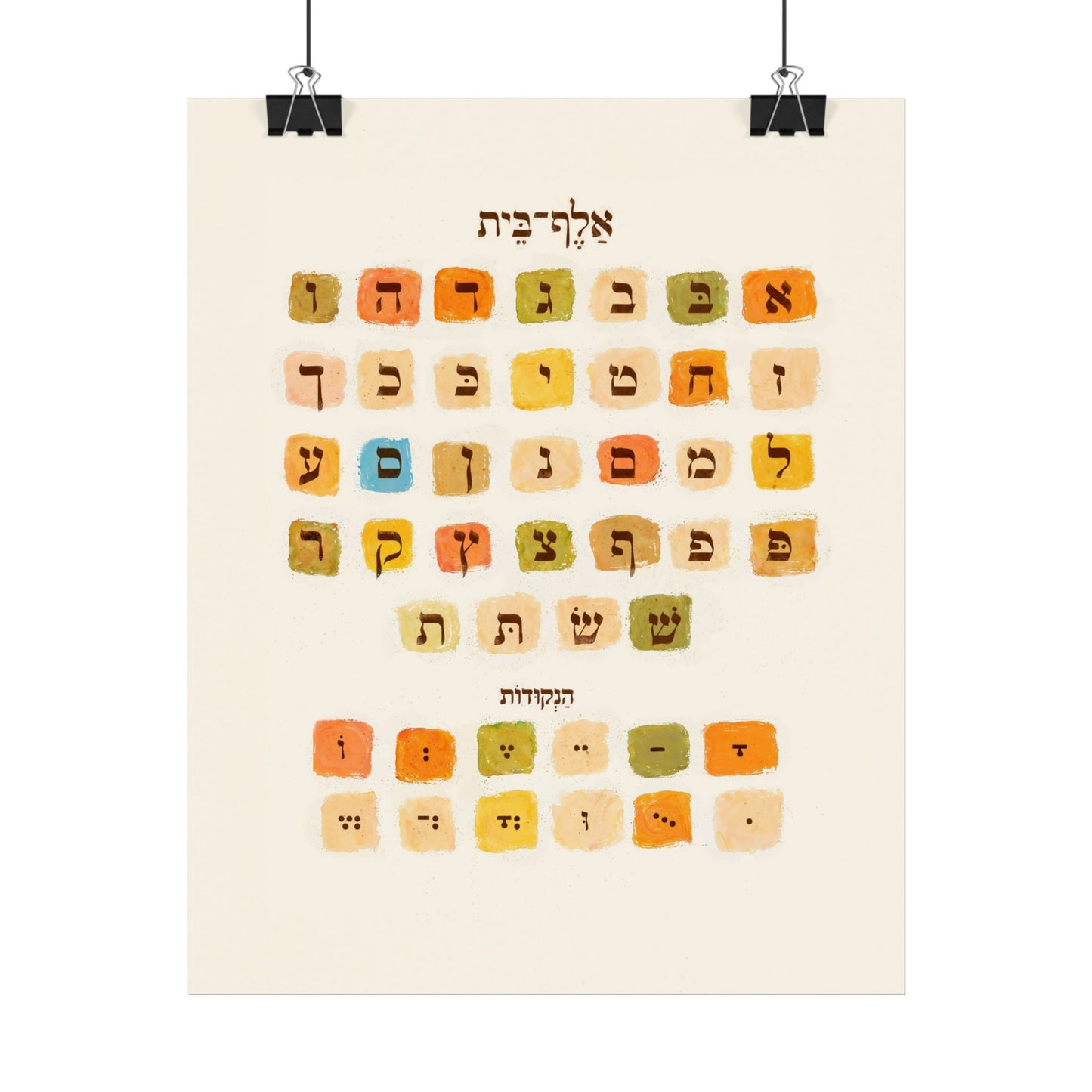 Alef Bet Jewish Kids Room Print | Hebrew Letters