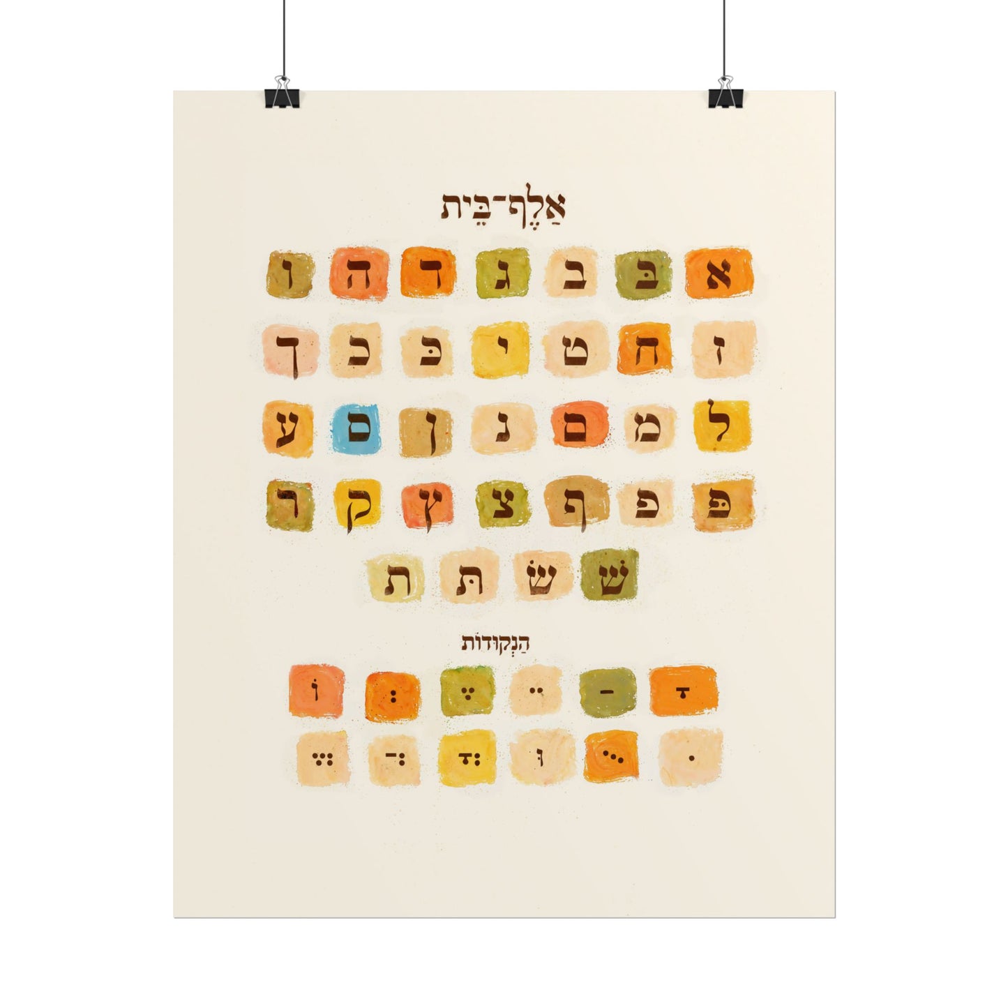 Alef Bet Jewish Kids Room Print | Hebrew Letters
