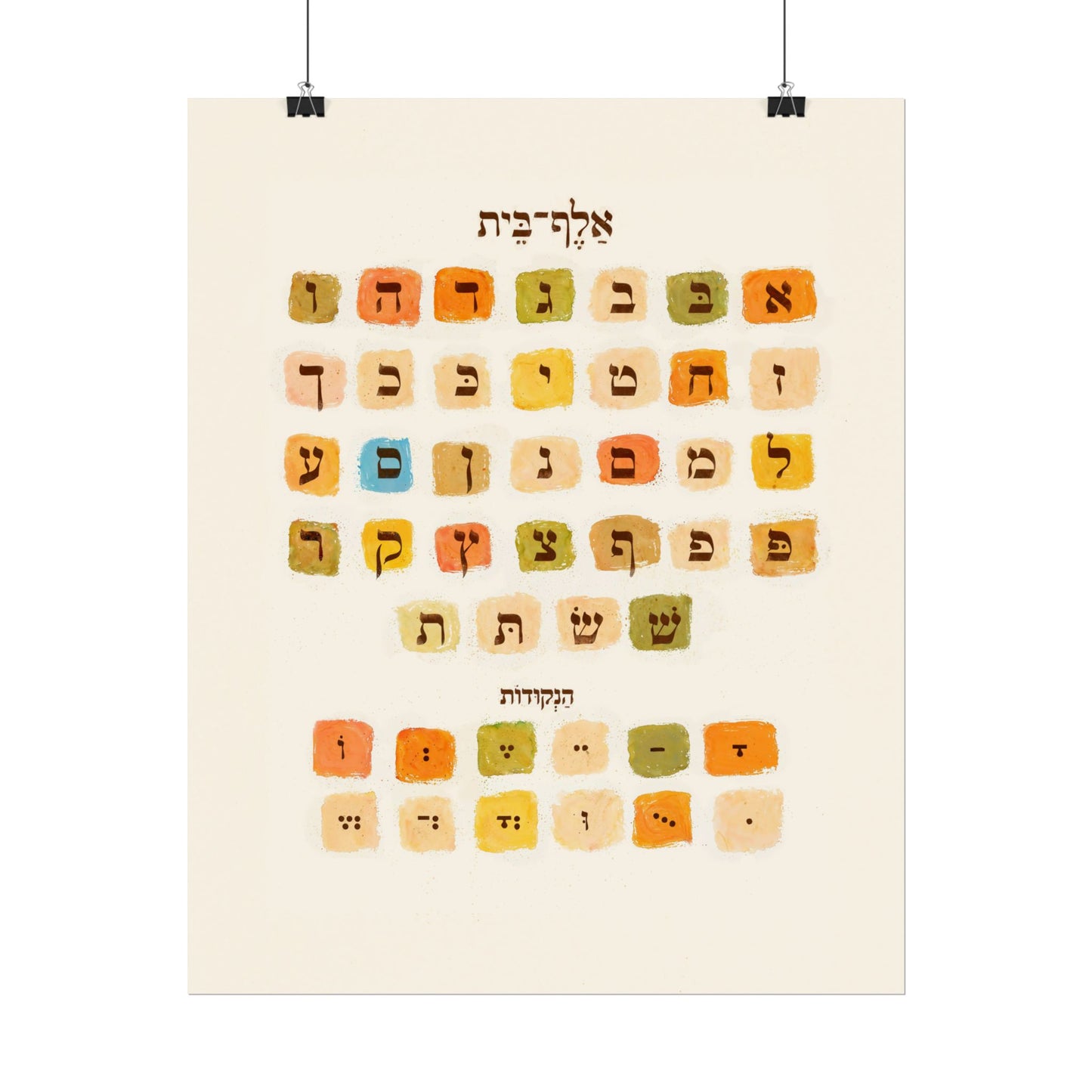 Alef Bet Jewish Kids Room Print | Hebrew Letters
