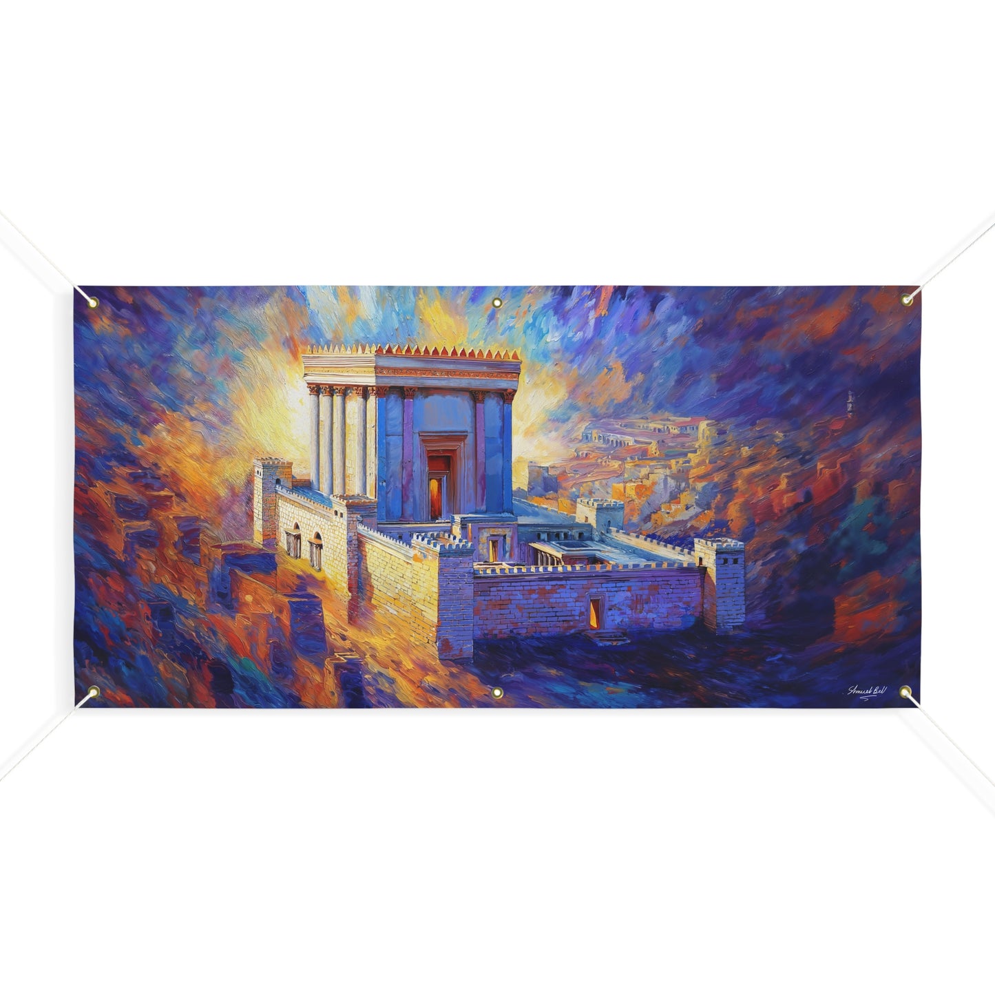 Beis Hamikdash Sukkah Banner