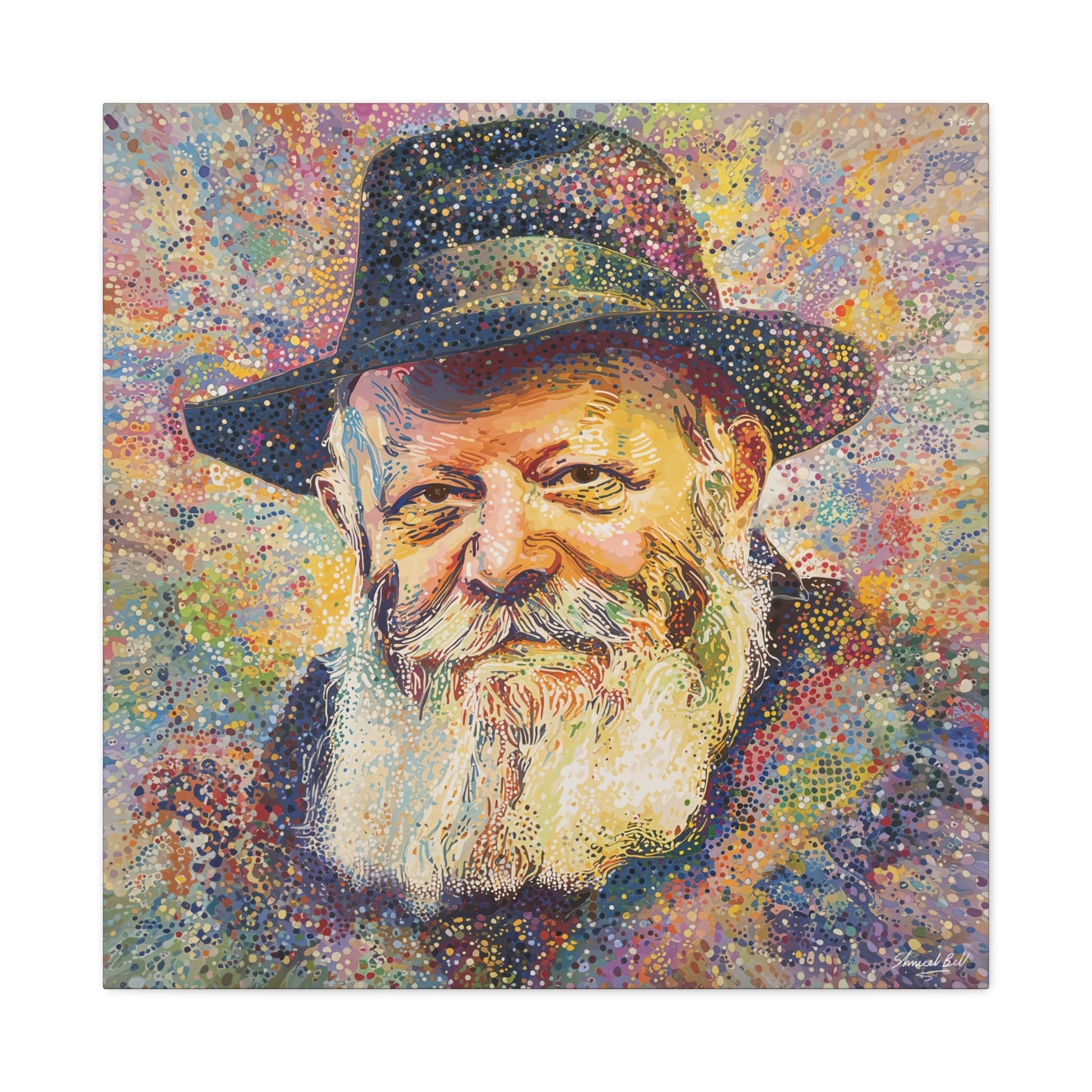 Lubavitcher Rebbe Picture Abstract Canvas Print