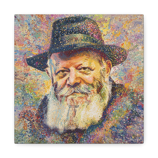 Lubavitcher Rebbe Picture Abstract, Canvas Judaica art, Chabad Lubavitch Rebbe, Chabad  Jewish Wall Art for Home, Jewish Painting Gift