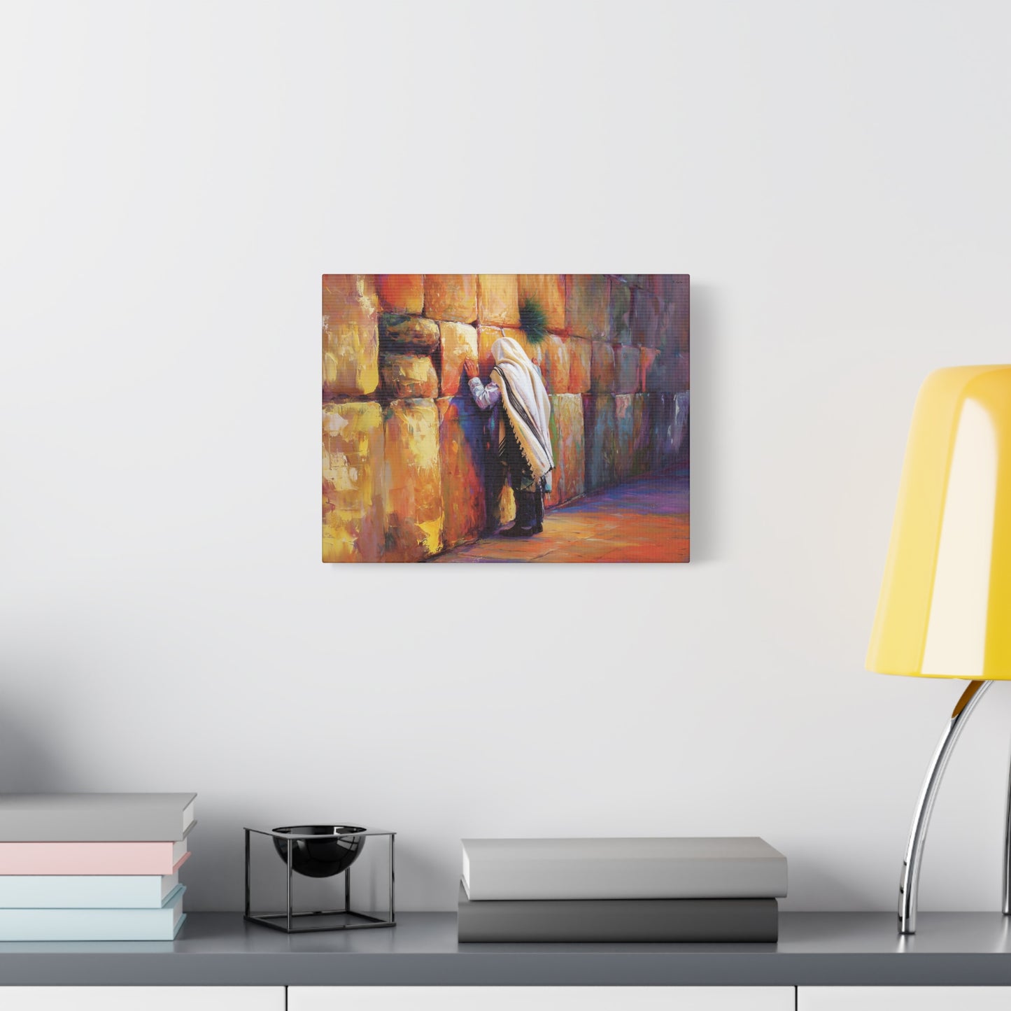 Praying at the Kotel (Western Wall ) Canvas |  Jewish Art