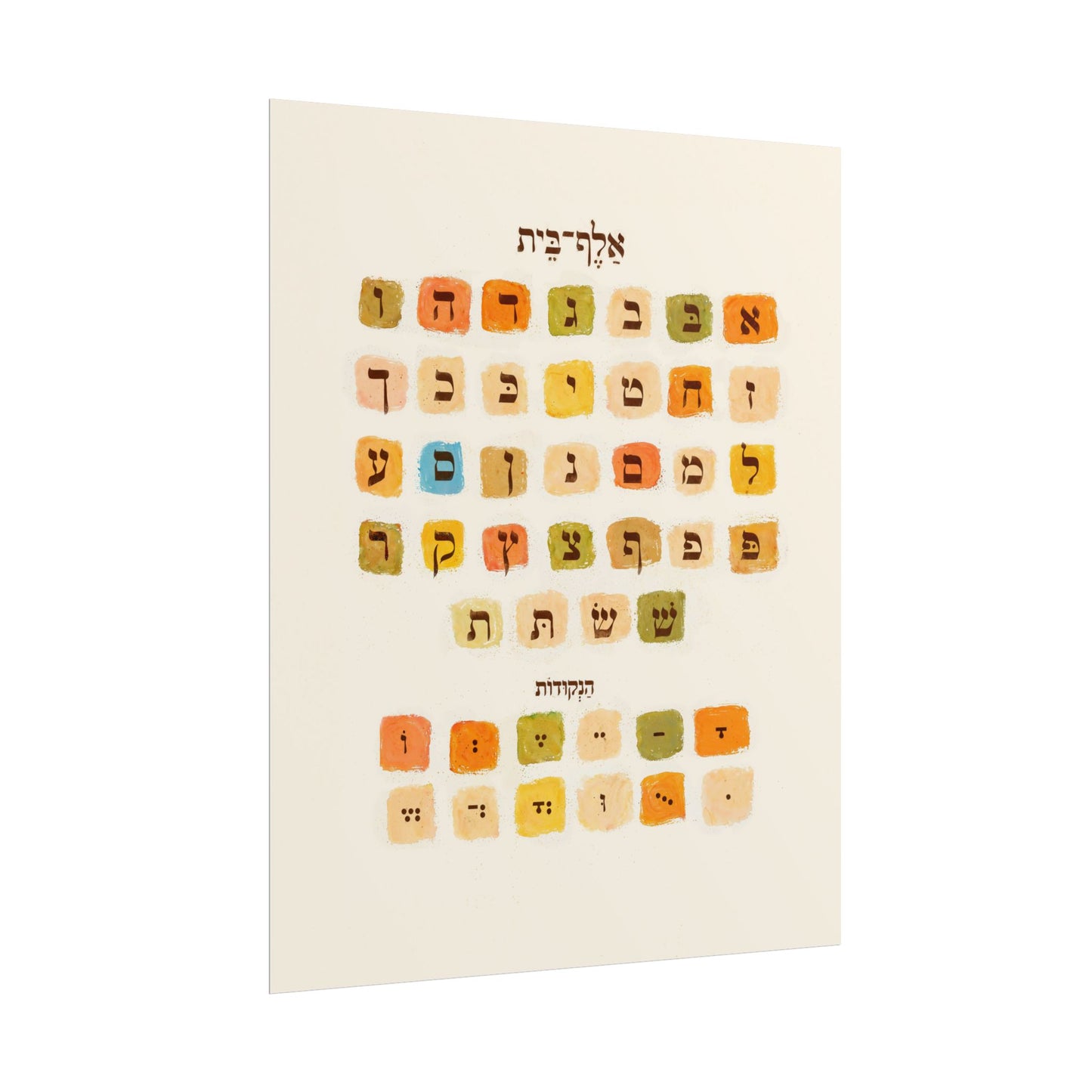 Alef Bet Jewish Kids Room Print | Hebrew Letters