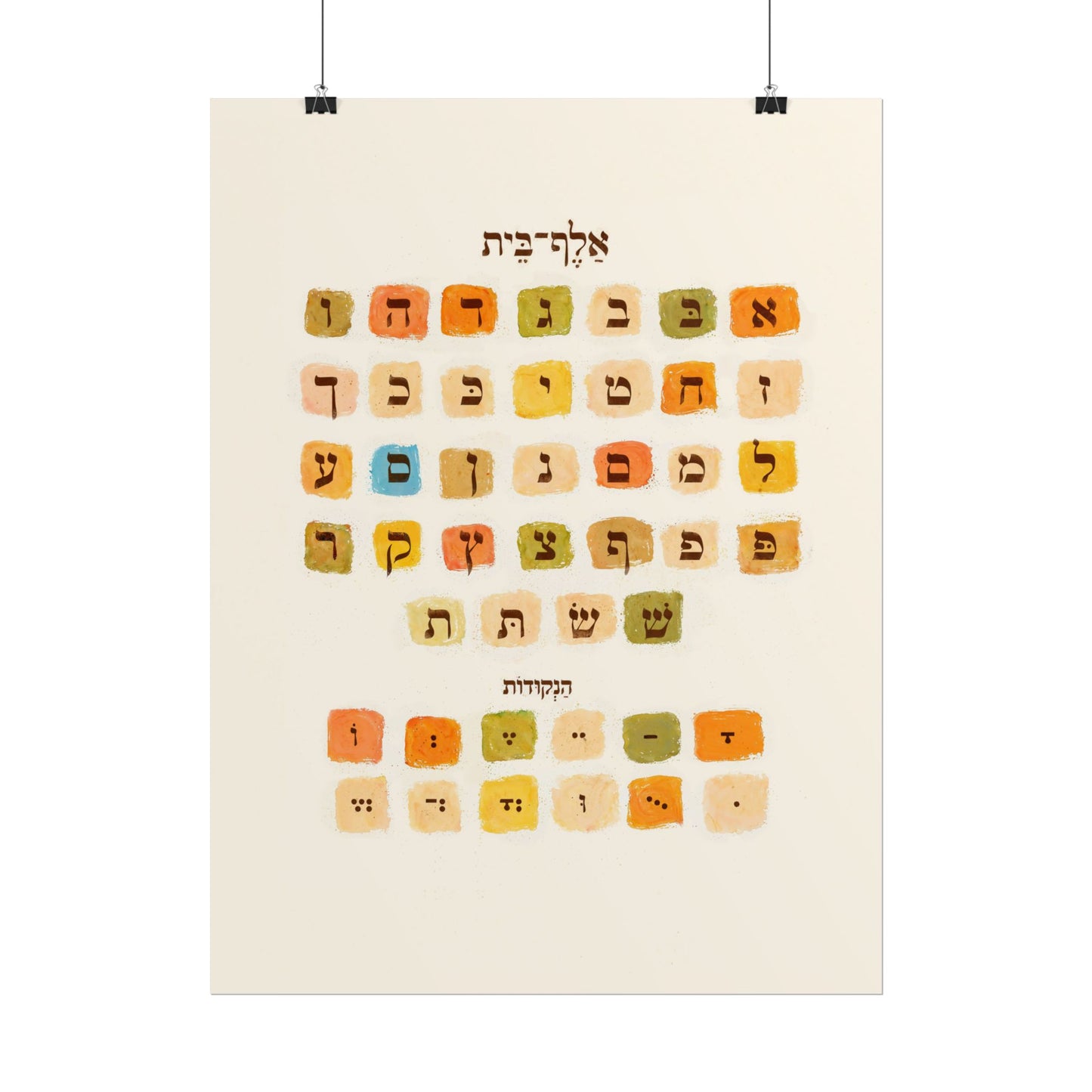 Alef Bet Jewish Kids Room Print | Hebrew Letters