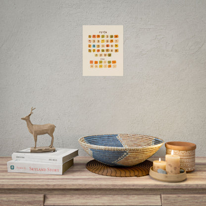 Alef Bet Jewish Kids Room Print | Hebrew Letters