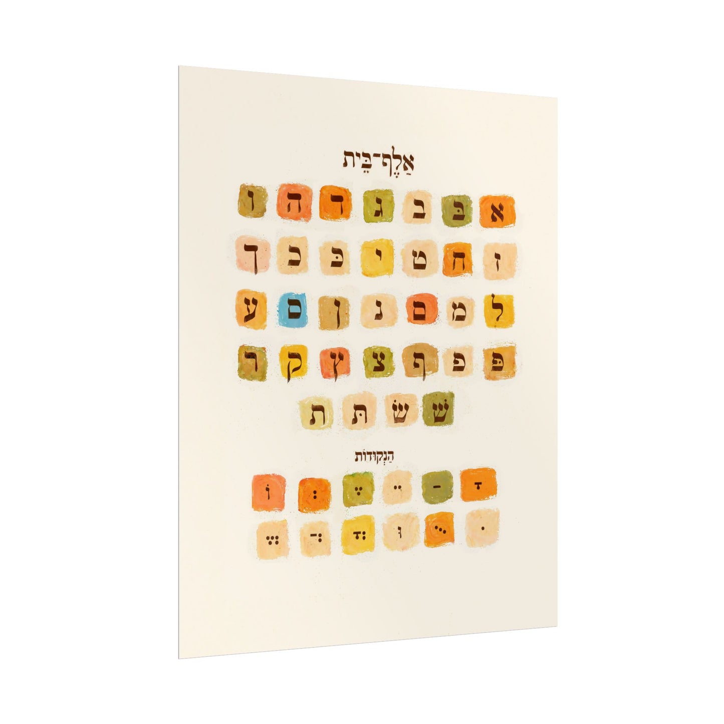 Alef Bet Jewish Kids Room Print | Hebrew Letters