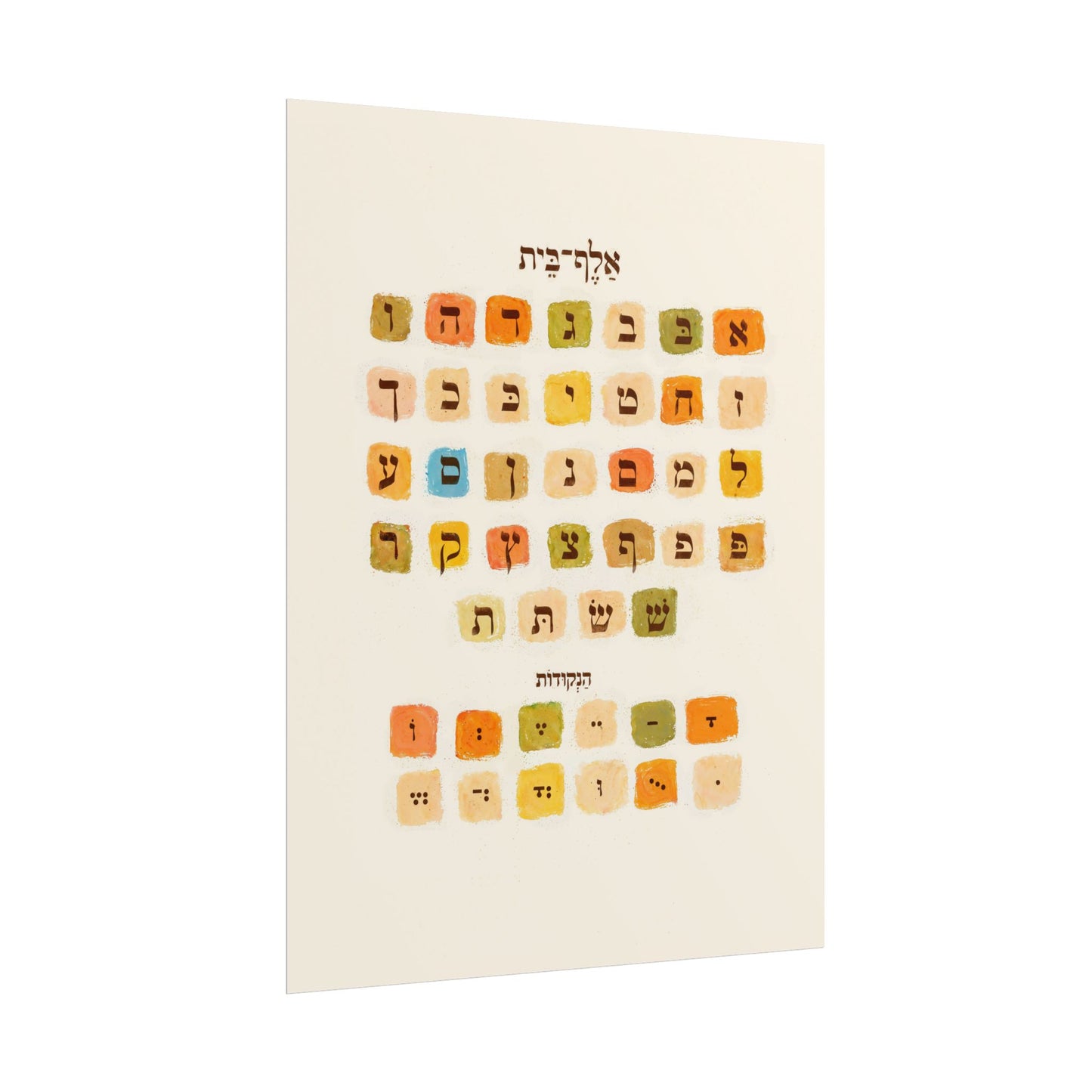 Alef Bet Jewish Kids Room Print | Hebrew Letters