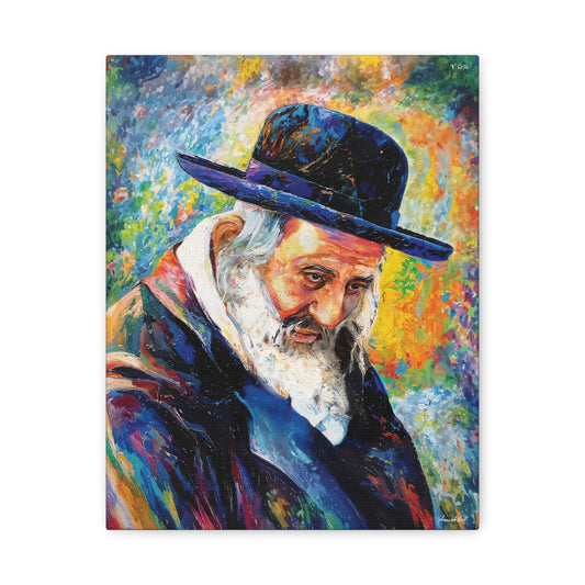 Reb Shayele of Kerestir Canvas Print - Yeshayah Steiner Kerestire - Reb Shaye Ben Reb Moishe Judaica, Wall Decor 18 × 24