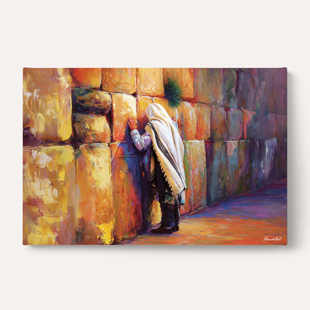 Praying at the Kotel (Western Wall )