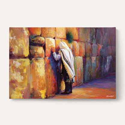 Praying at the Kotel (Western Wall )