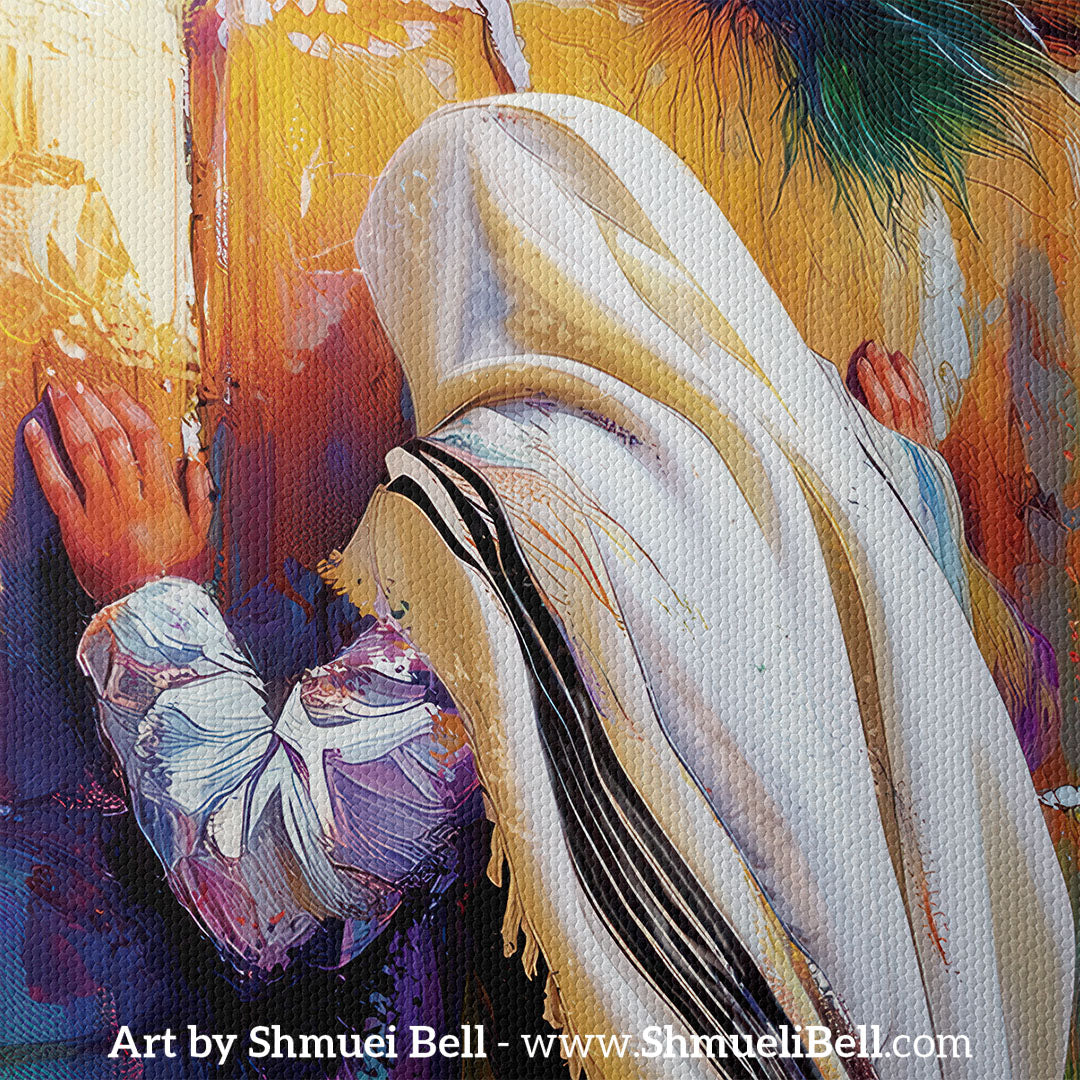 Praying at the Kotel (Western Wall )