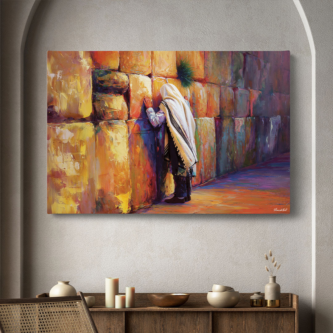 Praying at the Kotel (Western Wall )